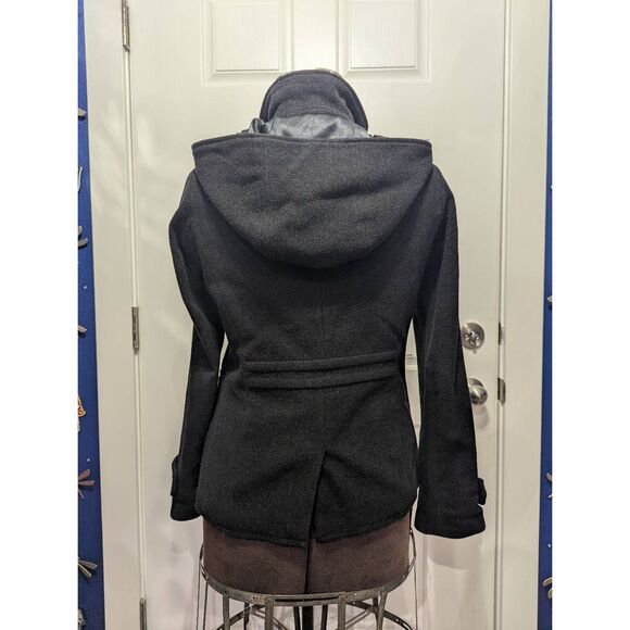 Maurices Double Breasted Wool Blend Peacoat Military Style - Picture 3 of 13